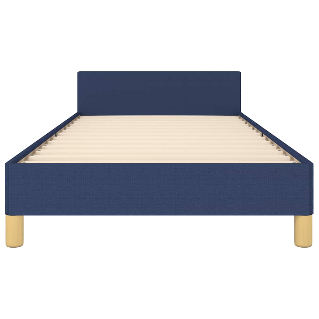 Giroletto Con Testiera Senza Materasso Blu 100x200 Cm Tessuto - Image 5