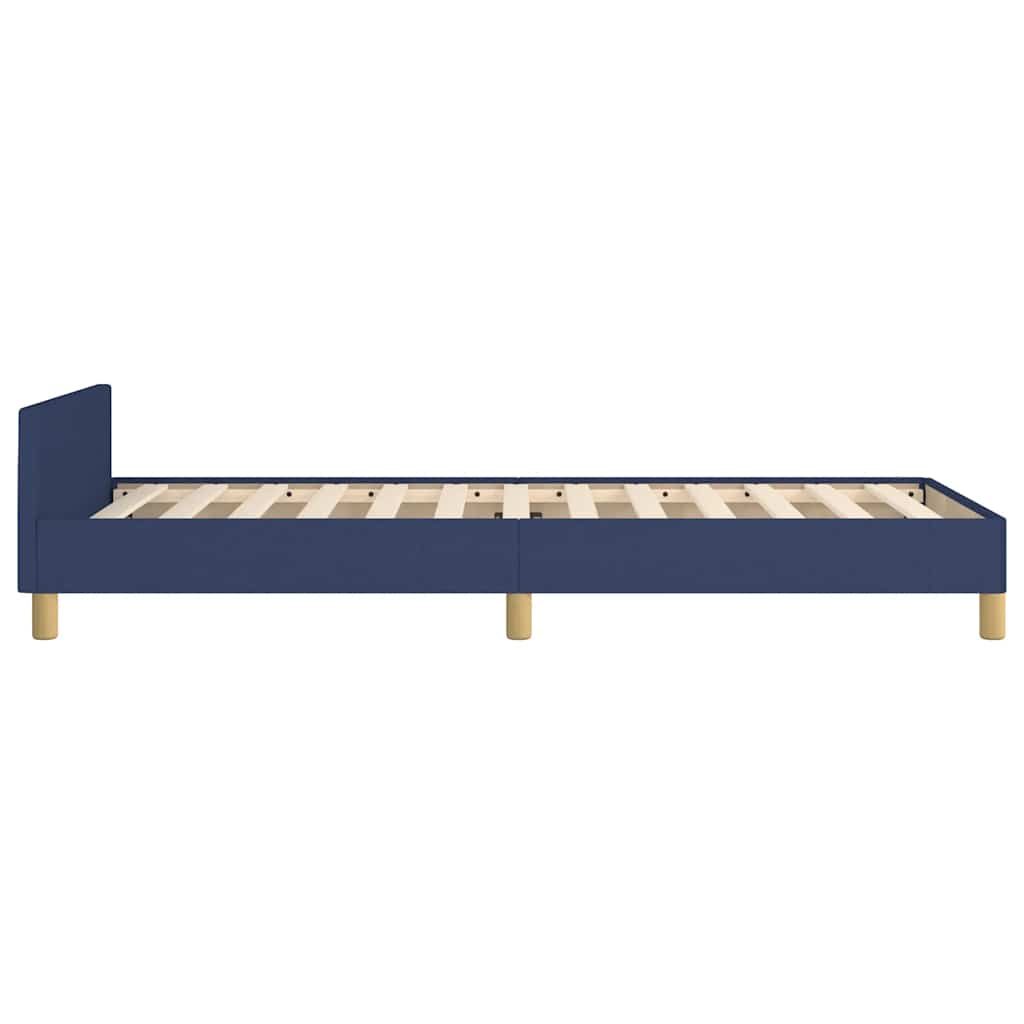 Giroletto Con Testiera Senza Materasso Blu 100x200 Cm Tessuto - Image 6