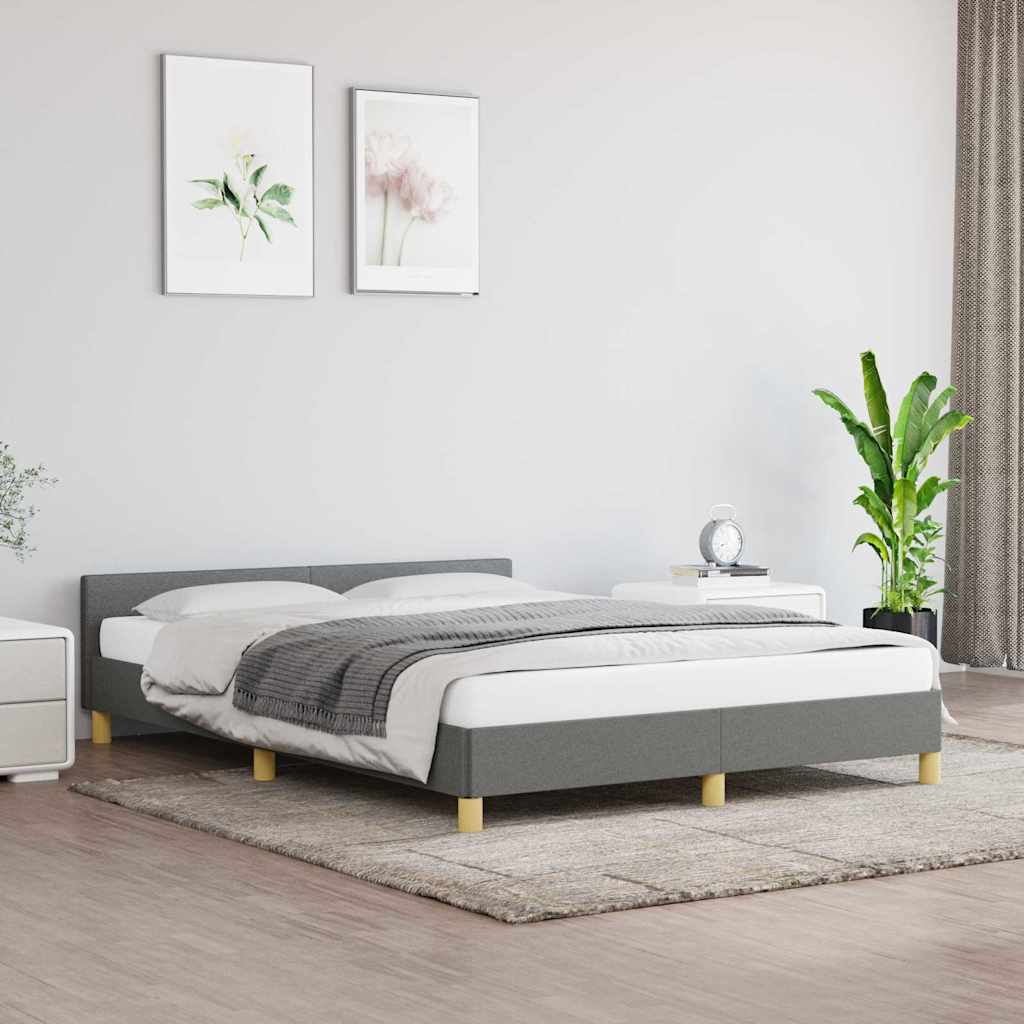 Giroletto Senza Materasso Grigio Scuro 140x200 Cm Tessuto