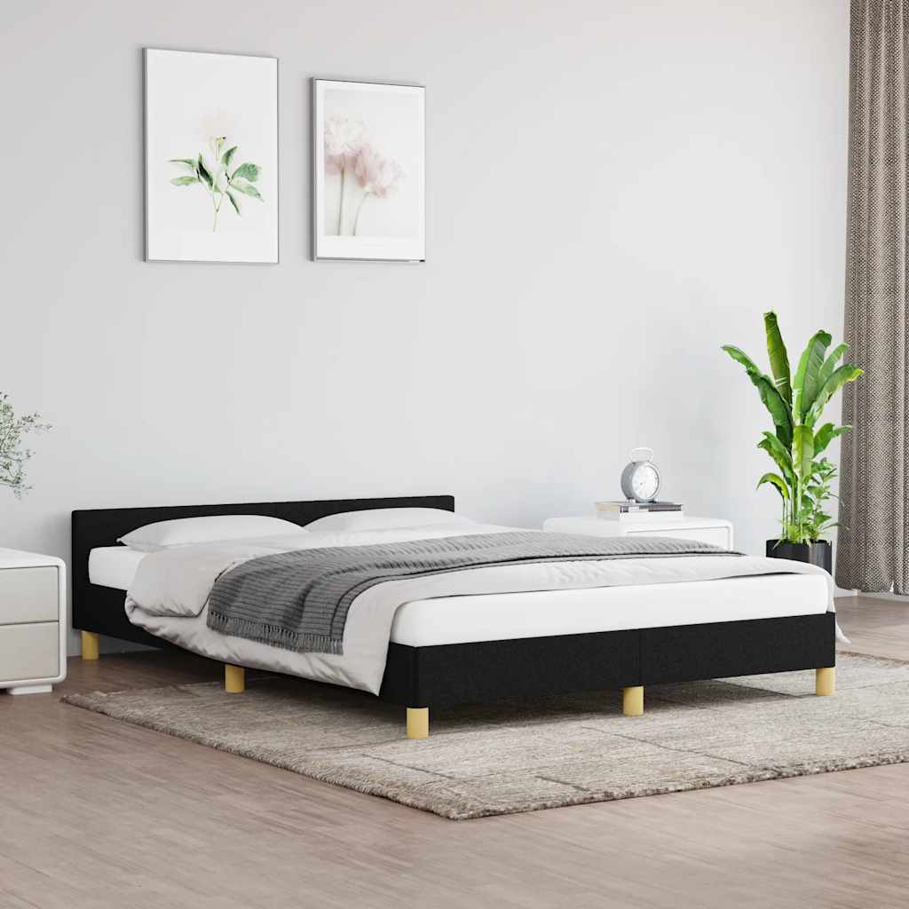 Giroletto Senza Materasso Nero 140x200 Cm In Tessuto