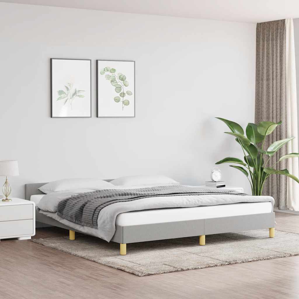 Giroletto Senza Materasso Grigio Chiaro 160x200 Cm Tessuto