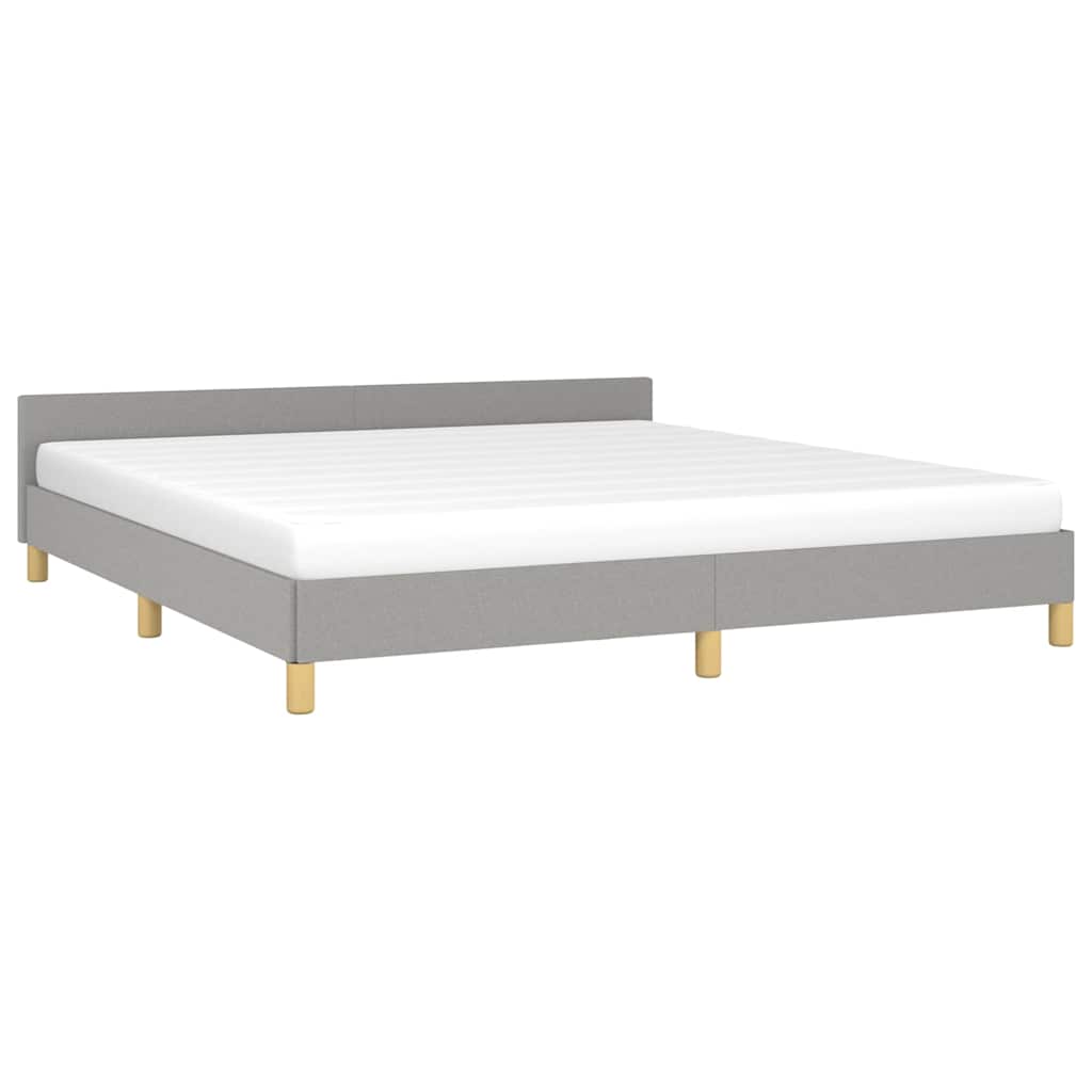 Giroletto Senza Materasso Grigio Chiaro 160x200 Cm Tessuto - Image 3
