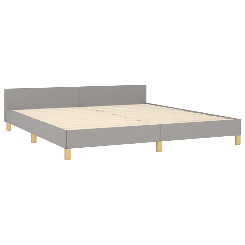 Giroletto Senza Materasso Grigio Chiaro 160x200 Cm Tessuto - Image 4