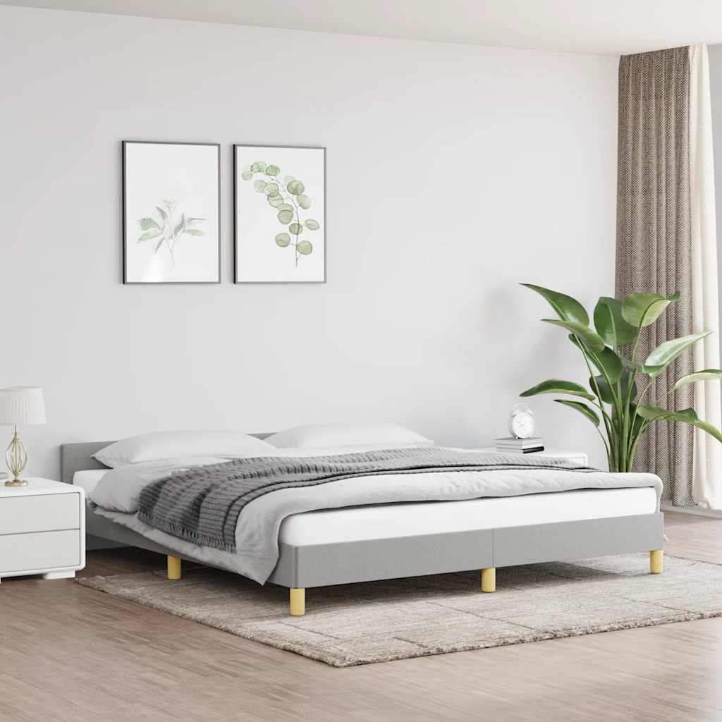 Giroletto Senza Materasso Grigio Chiaro 180x200 Cm Tessuto
