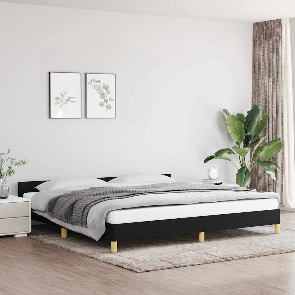 Giroletto Senza Materasso Nero 200x200 Cm In Tessuto