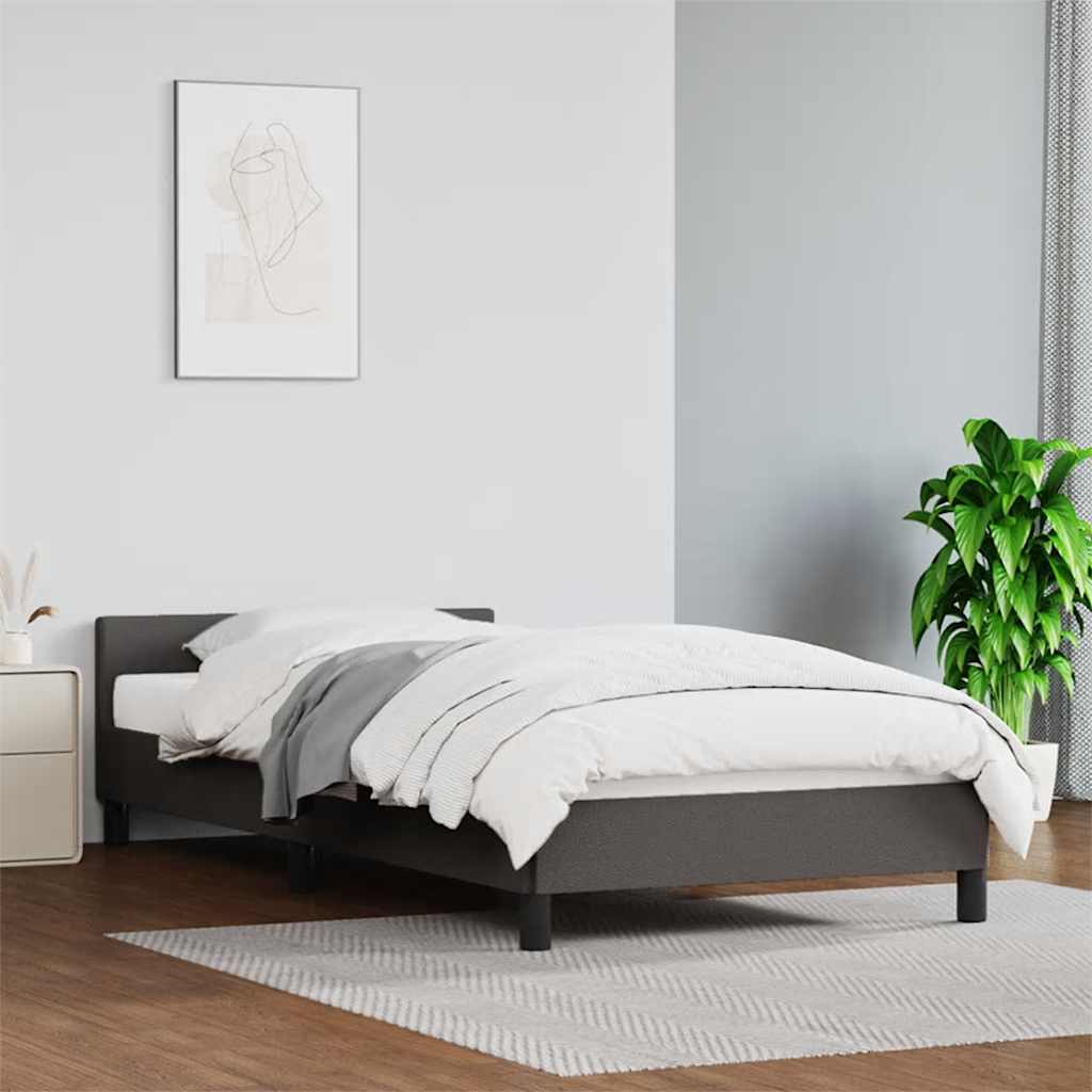 Giroletto Con Testiera Senza Materasso Grigio 100x200 cm