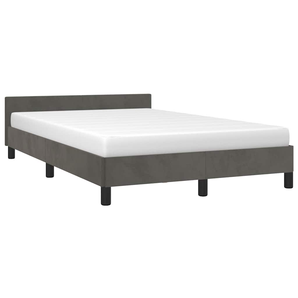 Giroletto Senza Materasso Grigio Scuro 120x200 Cm Velluto - Image 3