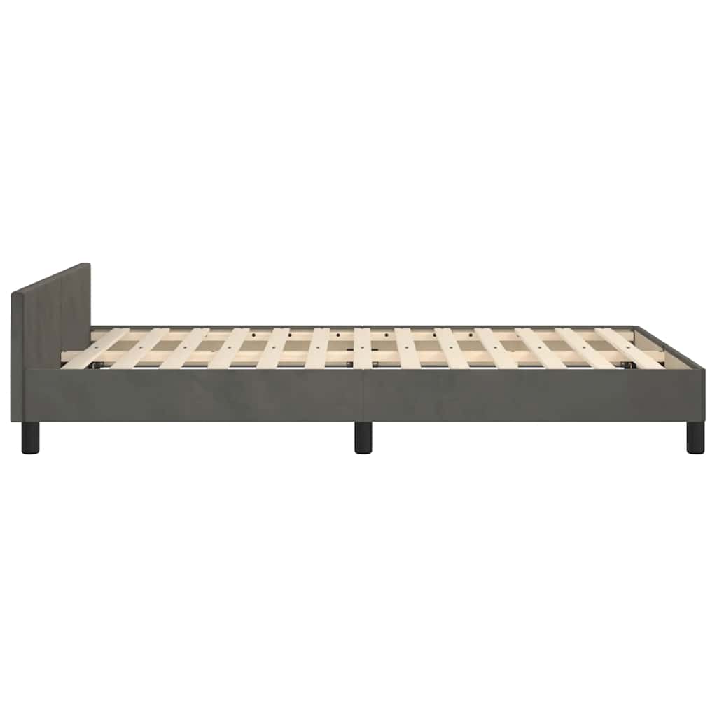 Giroletto Senza Materasso Grigio Scuro 120x200 Cm Velluto - Image 6