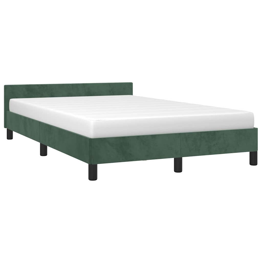 Giroletto Senza Materasso Verde Scuro 120x200 Cm In Velluto - Image 3