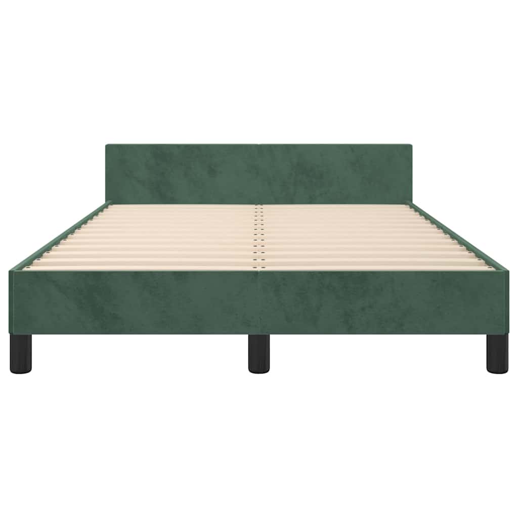 Giroletto Senza Materasso Verde Scuro 120x200 Cm In Velluto - Image 5