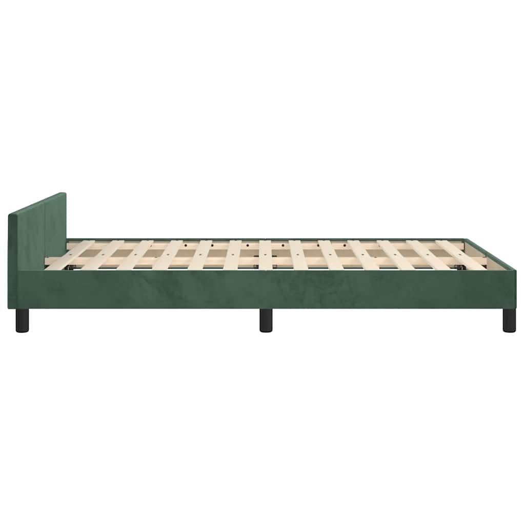 Giroletto Senza Materasso Verde Scuro 120x200 Cm In Velluto - Image 6