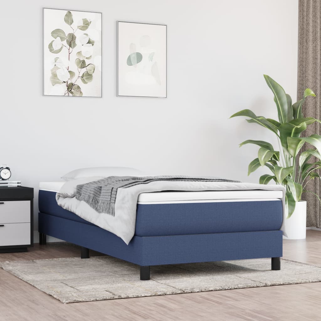 Materasso A Molle Insacchettate Blu 90x200x20 Cm In Tessuto