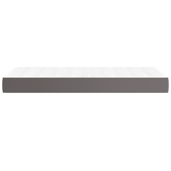 Materasso A Molle Grigio 90x200x20 Cm In Similpelle - Image 4