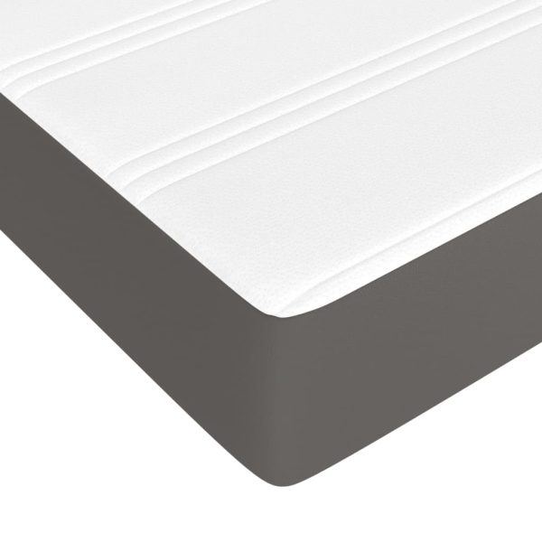Materasso A Molle Grigio 90x200x20 Cm In Similpelle - Image 5