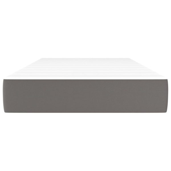 Materasso A Molle Grigio 100x200x20 Cm In Similpelle - Image 3