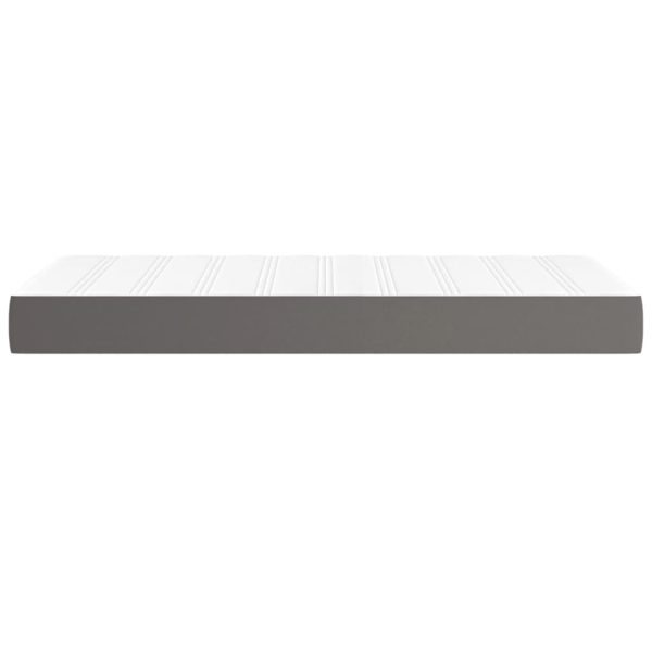 Materasso A Molle Grigio 100x200x20 Cm In Similpelle - Image 4