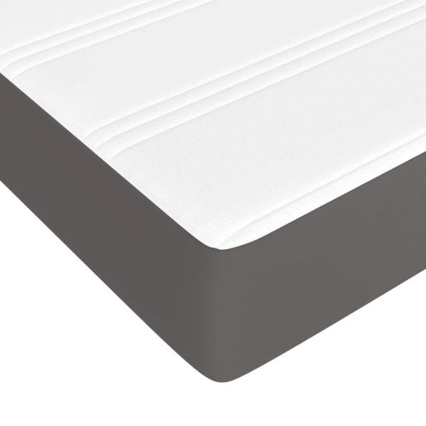 Materasso A Molle Grigio 100x200x20 Cm In Similpelle - Image 5