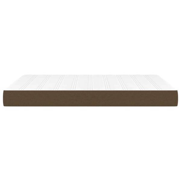 Materasso A Molle Marrone Scuro 140x190x20 Cm In Tessuto - Image 4