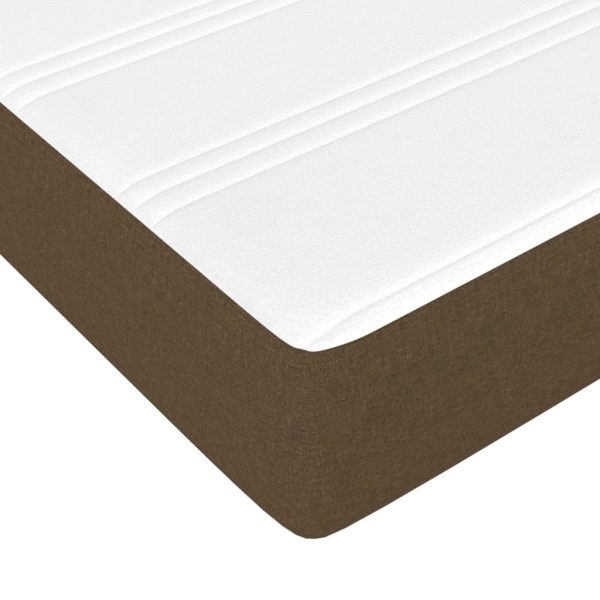 Materasso A Molle Marrone Scuro 140x190x20 Cm In Tessuto - Image 5