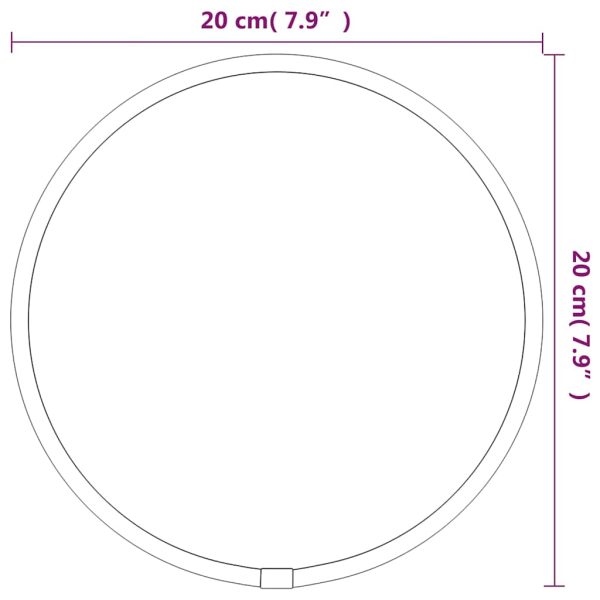 Specchio Da Parete Dorato Ø 20 Cm Rotondo - Image 6