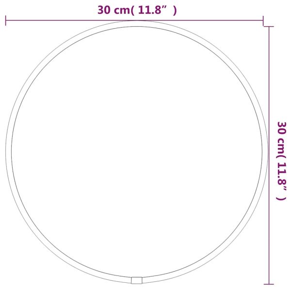 Specchio Da Parete Dorato Ø 30 Cm Rotondo - Image 6