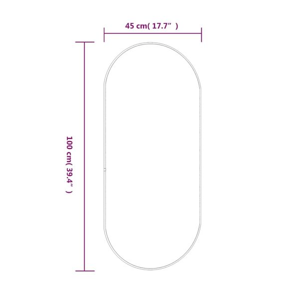 Specchio Da Parete Dorato 100x45 Cm Ovale - Image 6