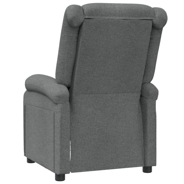 Poltrona Reclinabile In Tessuto Grigio Scuro - Image 5