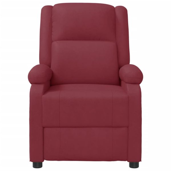 Poltrona Massaggiante Rosso Vino In Similpelle - Image 3