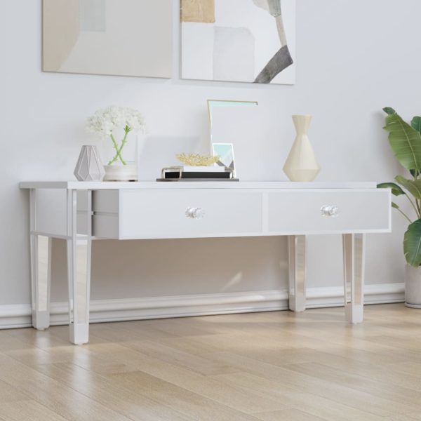 Tavolino Salotto A Specchio 106x45x45cm Legno Multistrato Vetro - Image 3