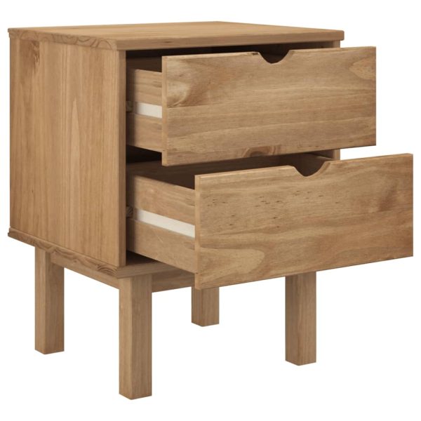 Comodino Otta 45x39x57 Cm In Legno Massello Di Pino - Image 4