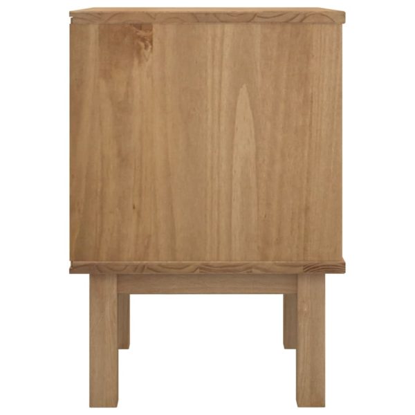 Comodino Otta Marrone E Grigio 45x39x57 Cm In Legno Di Pino - Image 5