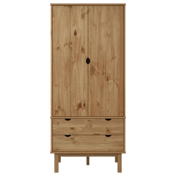 Armadio Otta 76,5x53x172 Cm In Legno Massello Di Pino - Image 3