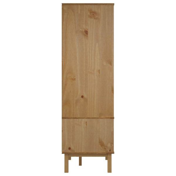 Armadio Otta Marrone E Grigio 76,5x53x172 Cm In Legno Di Pino - Image 5