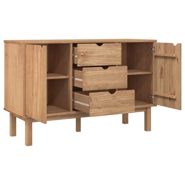 Credenza Otta 113,5x43x73 Cm In Legno Massello Di Pino - Image 4