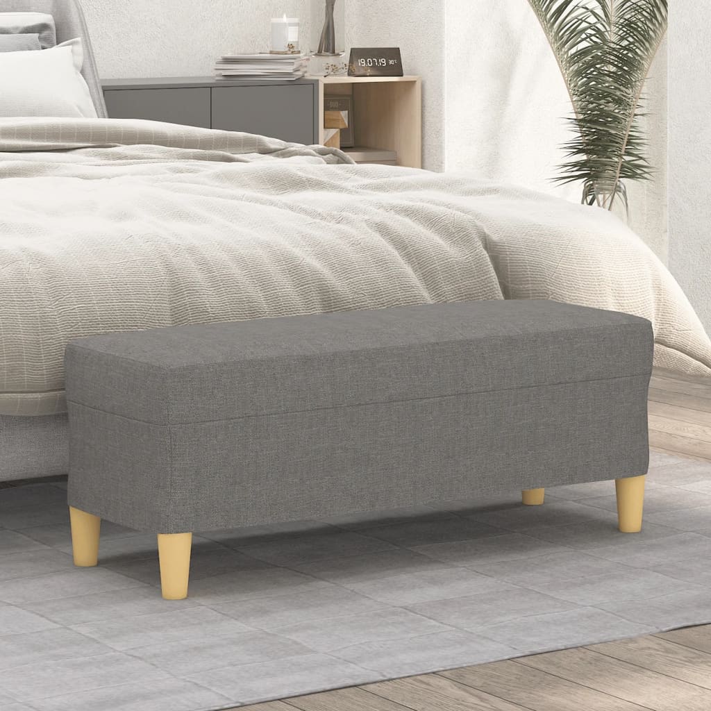 Panca Grigio Scuro 100x35x41 Cm In Tessuto