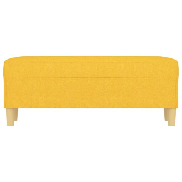 Panca Giallo Chiaro 100x35x41 Cm In Tessuto - Image 3
