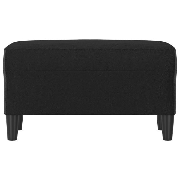 Panca Nera 70x35x41 Cm In Similpelle - Image 3