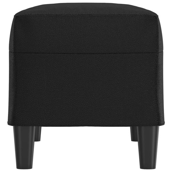 Panca Nera 70x35x41 Cm In Similpelle - Image 4
