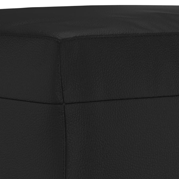 Panca Nera 70x35x41 Cm In Similpelle - Image 5