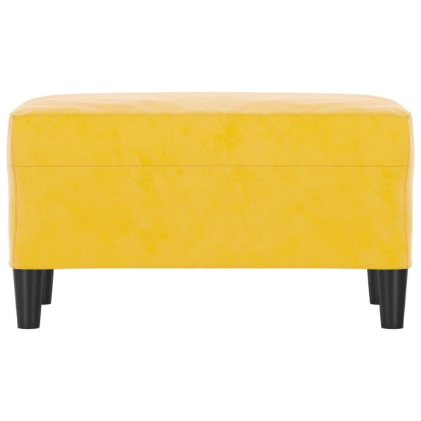 Panca Giallo 70x35x41 Cm In Velluto - Image 3