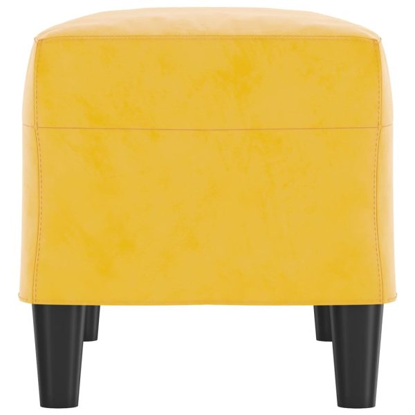 Panca Giallo 70x35x41 Cm In Velluto - Image 4