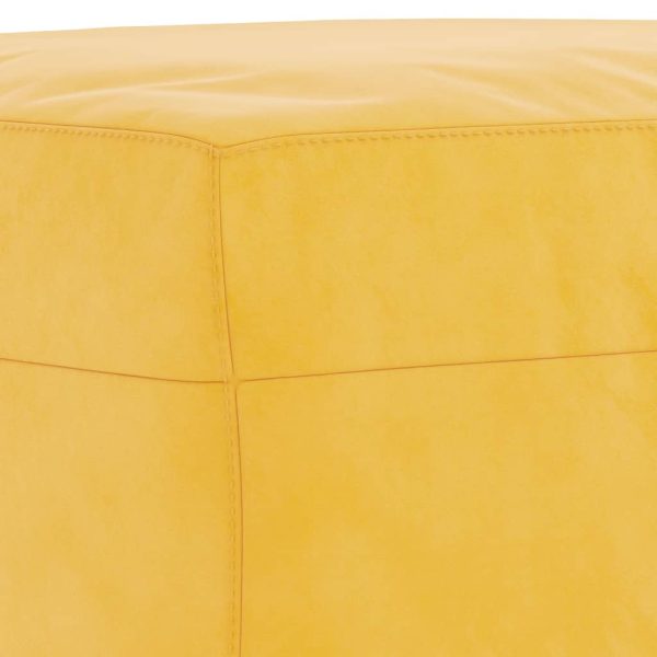 Panca Giallo 70x35x41 Cm In Velluto - Image 5