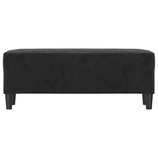 Panca Nero 100x35x41 Cm In Velluto - Image 3