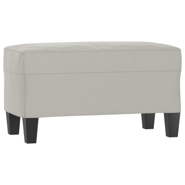 Panca Grigio Chiaro 70x35x41 Cm In Microfibra - Image 2