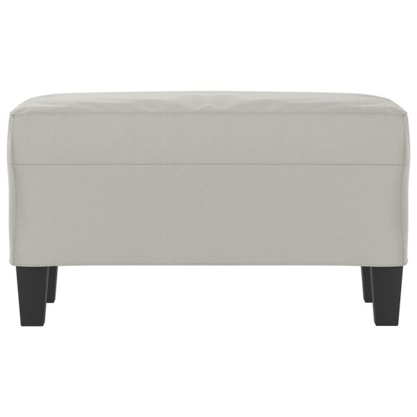 Panca Grigio Chiaro 70x35x41 Cm In Microfibra - Image 3