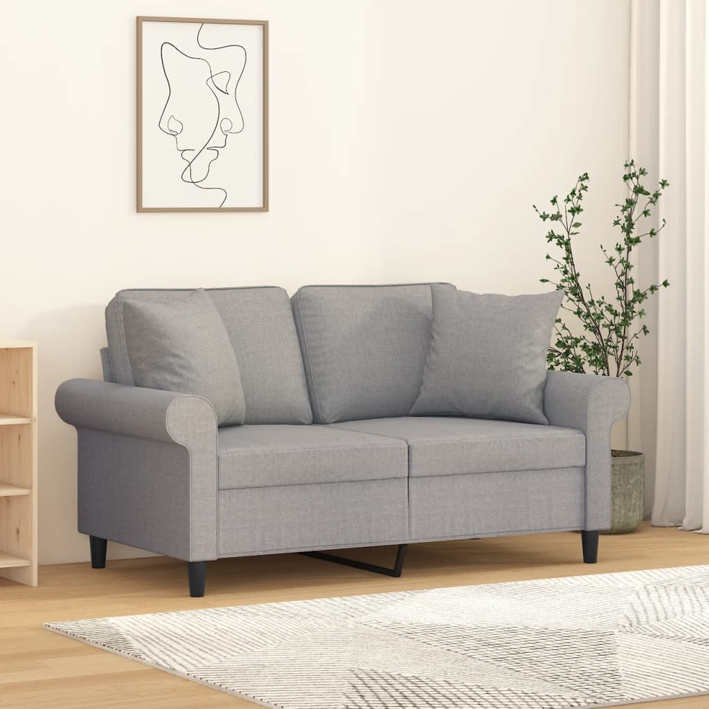 Cuscini Decorativi 2 Pz Grigio Chiaro 40x40 Cm In Tessuto