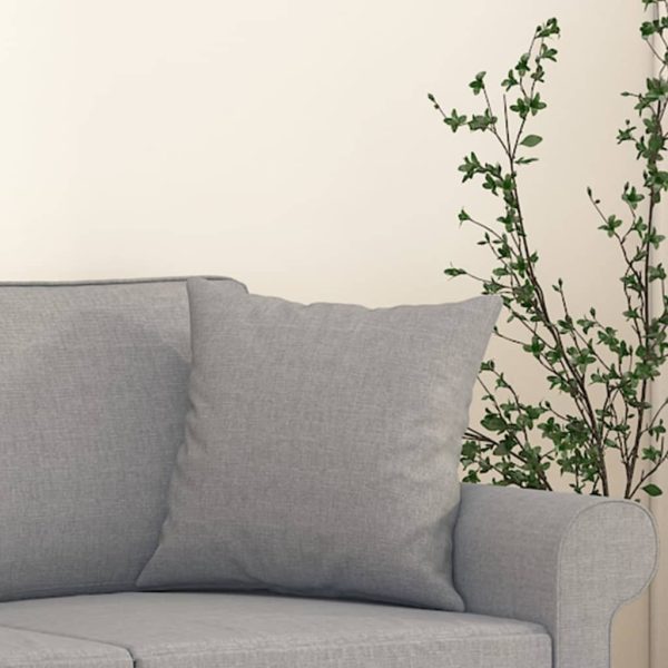 Cuscini Decorativi 2 Pz Grigio Chiaro 40x40 Cm In Tessuto - Image 5