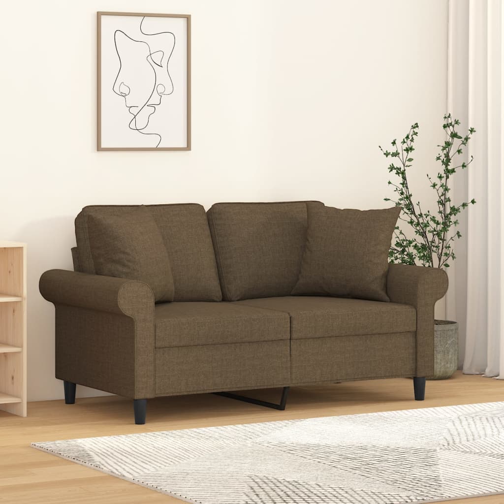 Cuscini Decorativi 2 Pz Marrone 40x40 Cm In Tessuto