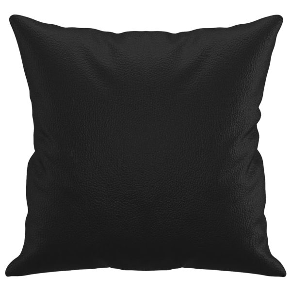 Cuscini Decorativi 2pz Nero 40x40 Cm In Similpelle - Image 4