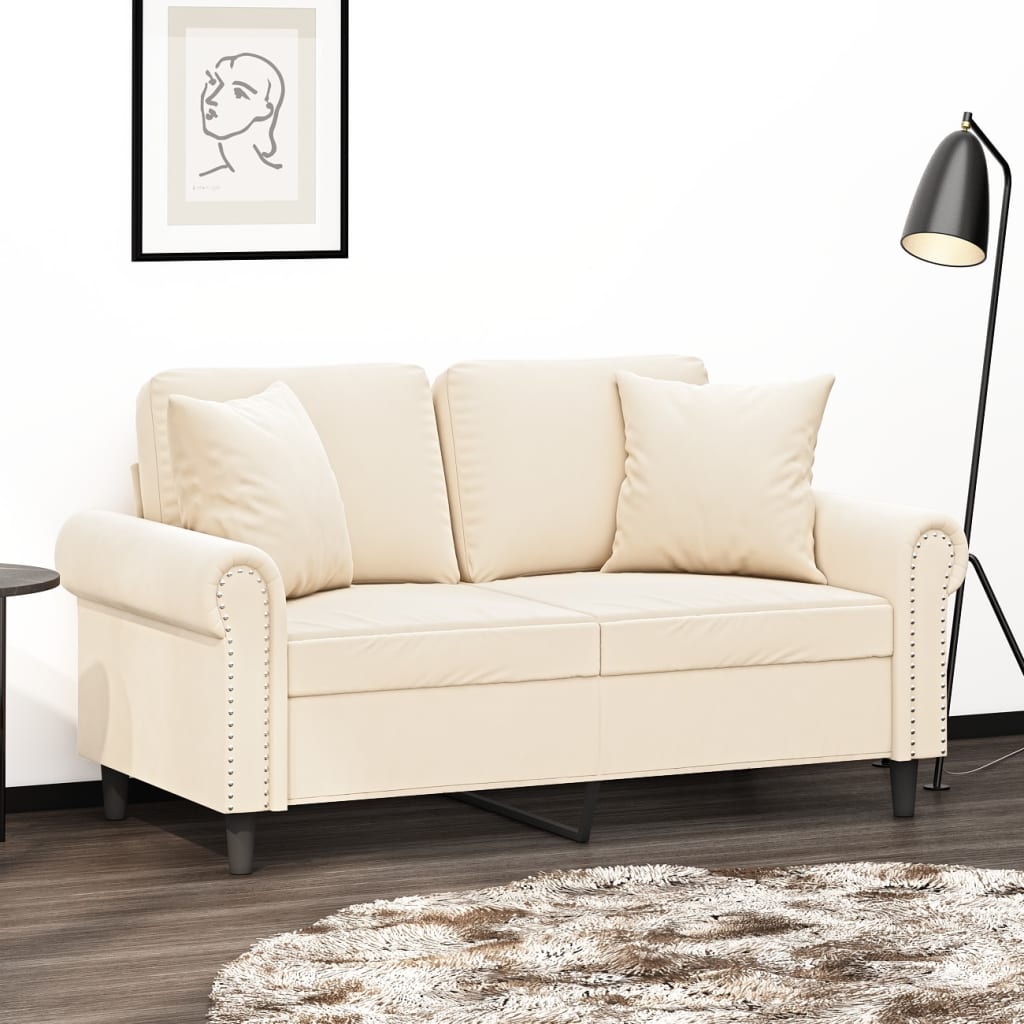 Cuscini Decorativi 2 Pz Crema 40x40 Cm In Velluto